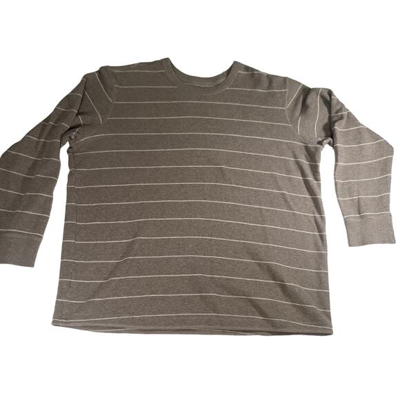 Eddie Bauer Crew Neck Sweater Men's 3XL Waffle Knit Pullover Brown Small Hole - Picture 1 of 15